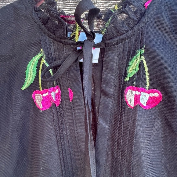 Buddy Love Black and Pink Puff Sleeve Sundress - Picture 5 of 7